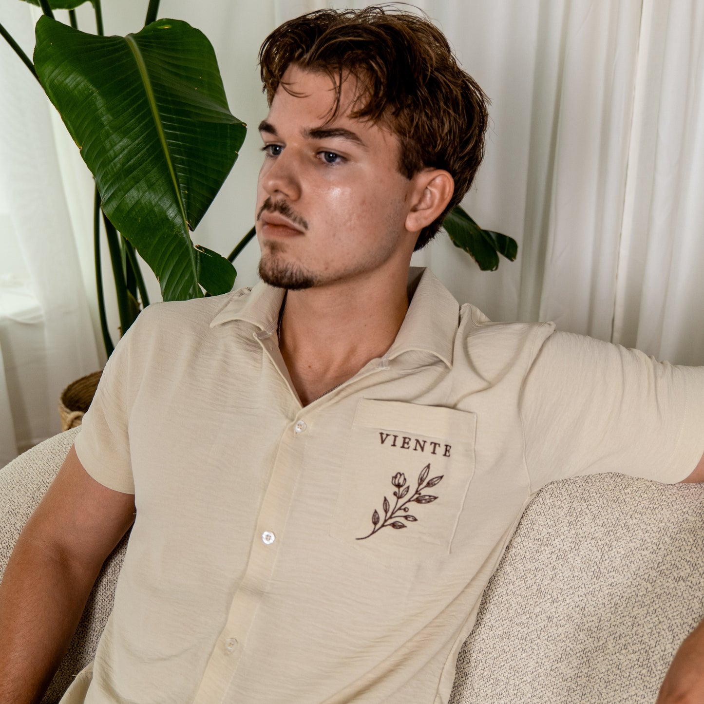 Mediterranean Blouse Men - Beige
