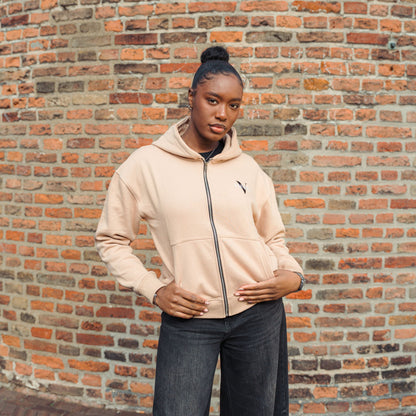 Equal Beige - Full-Zip Hoodie