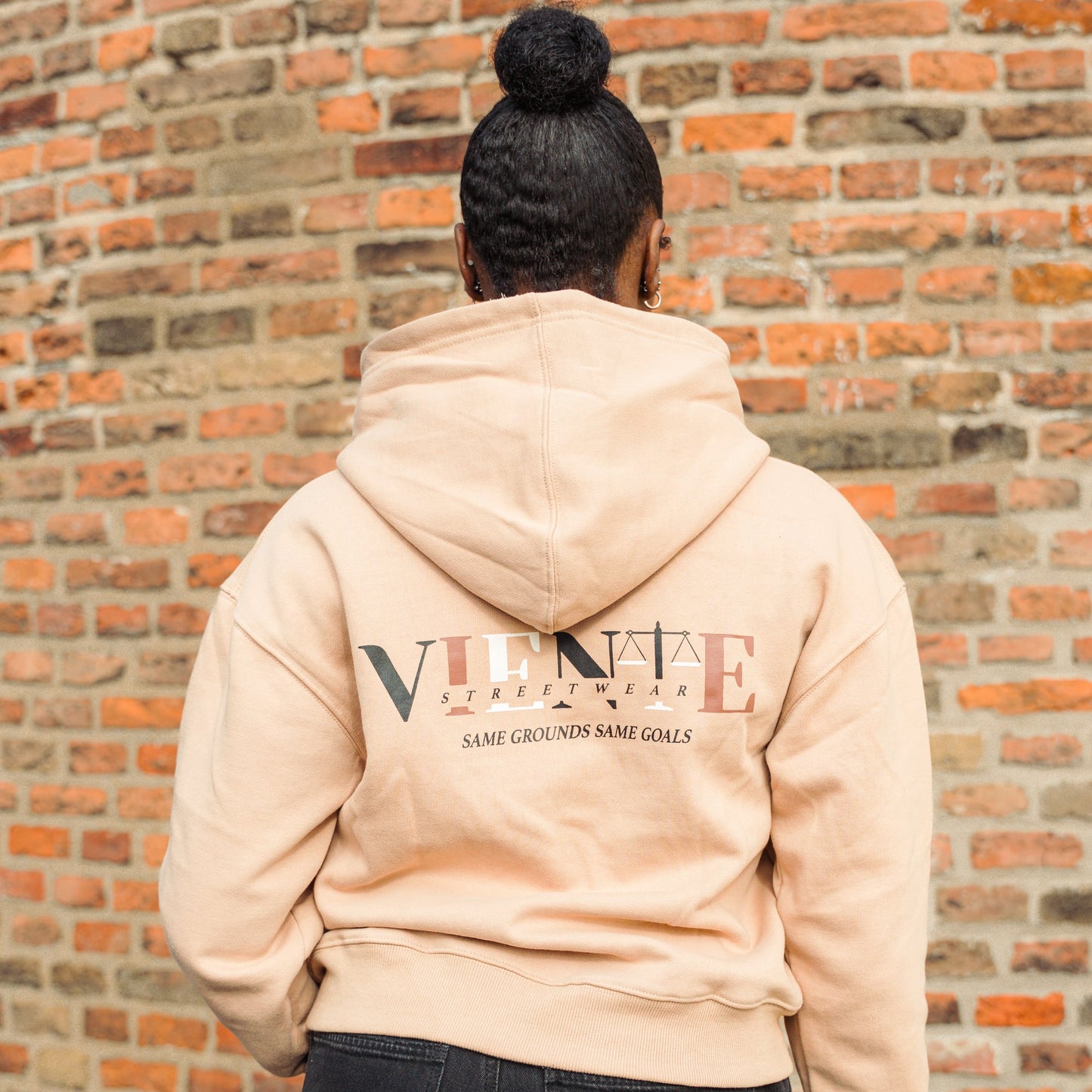 Equal Beige - Full-Zip Hoodie