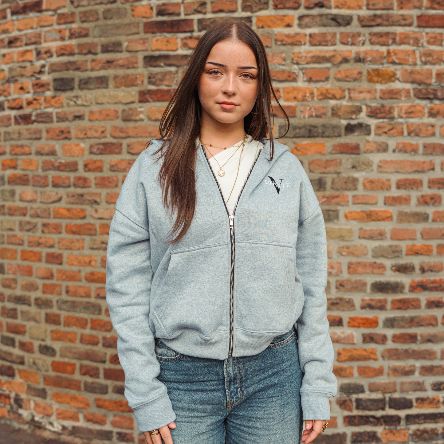 Equal Gray - Full-Zip Hoodie